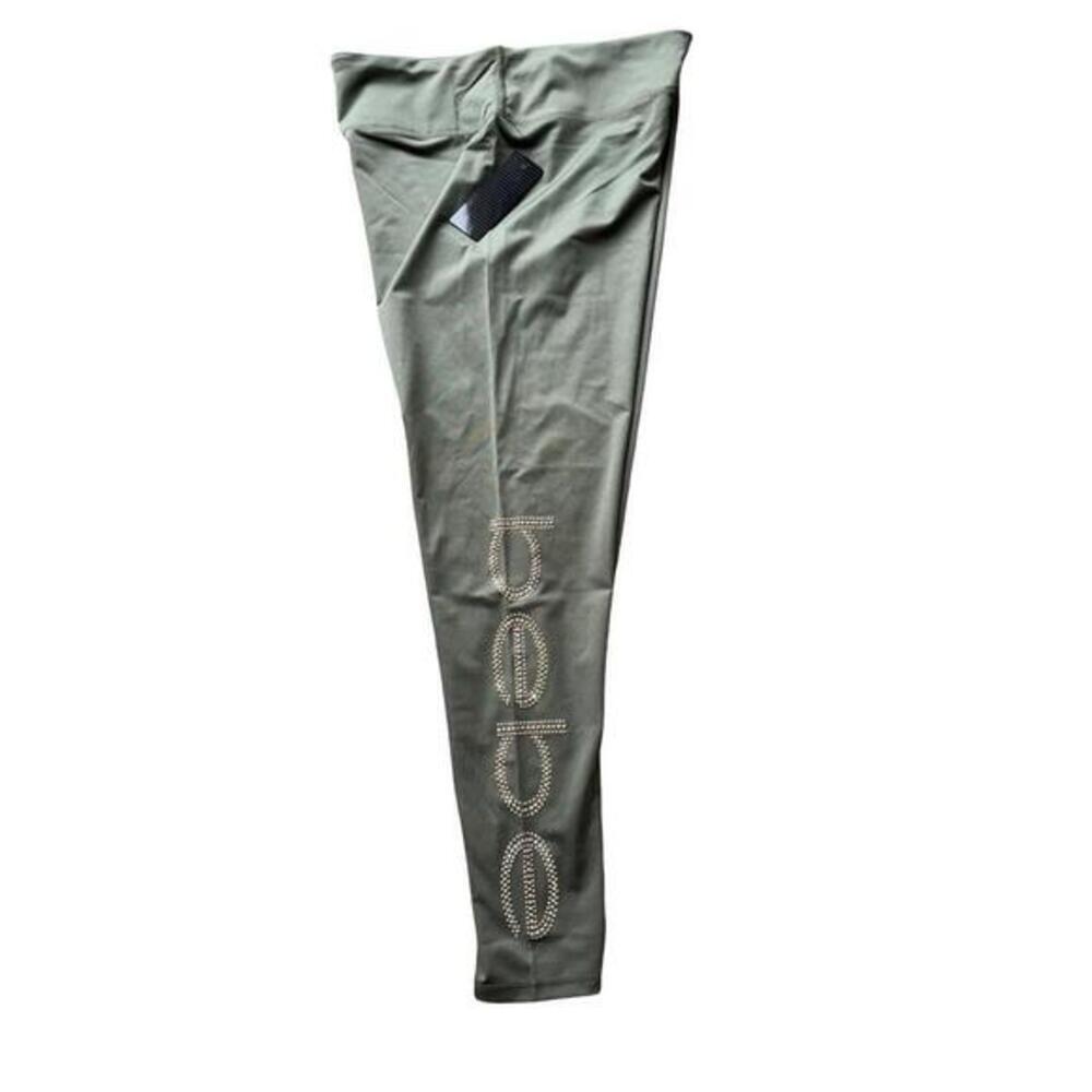 Bebe Sport Women's Green Leggings Size 2X NWT